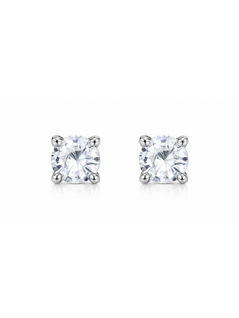 Crystal Cubic Zirconia Stud 0.6cm Earrings